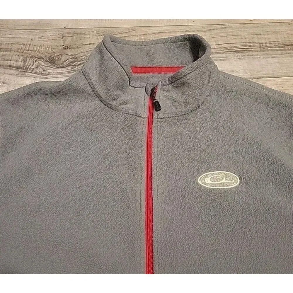 Drake Waterfowl Fleece‎ Youth 14 Gray 1/4 Zip Pullover